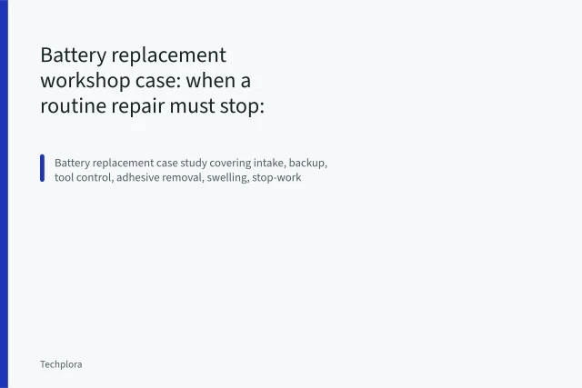 Battery replacement workshop case: when a routine repair must stop: the 2027 view. Battery replacement repair case: a fictional safety stop