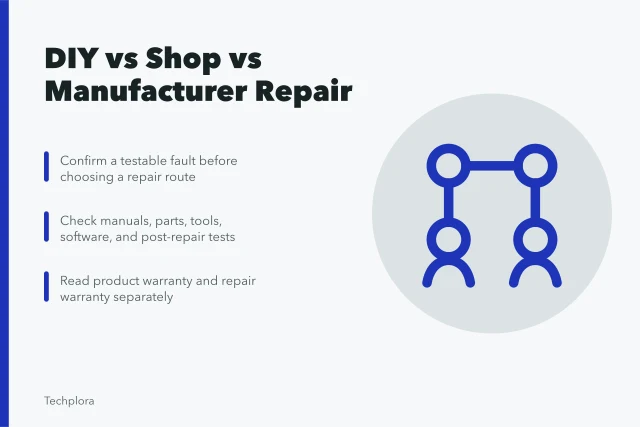 Comparison of DIY, independent, and manufacturer repair routes and costs. DIY, independent, or manufacturer repair: which route actually pays off?