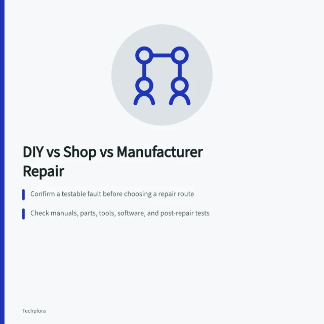Comparison of DIY, independent, and manufacturer repair routes and costs. DIY, independent, or manufacturer repair: which route actually pays off?