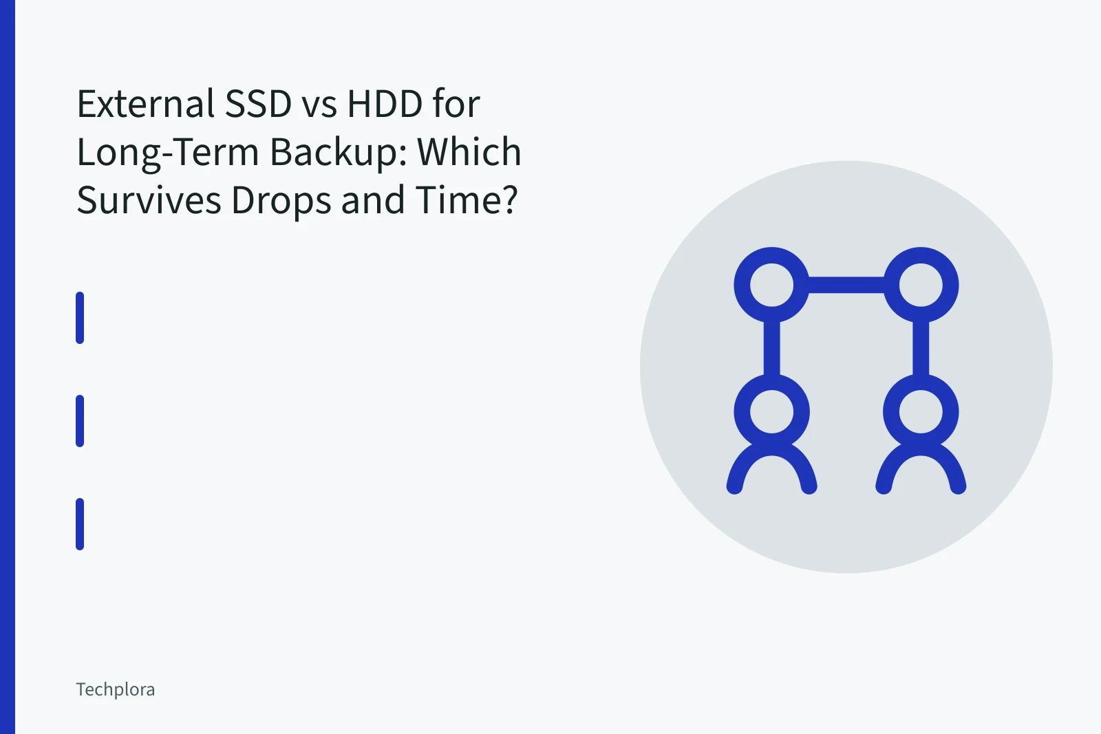 Portable external SSD and HDD side by side for backup durability comparison. External SSD vs HDD for Long-Term Backup: Which Survives Drops and Time?