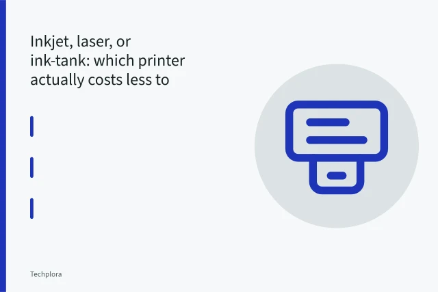 Ink-tank printer reservoirs being refilled from an ink bottle. Inkjet, laser, or ink-tank: which printer actually costs less to run?