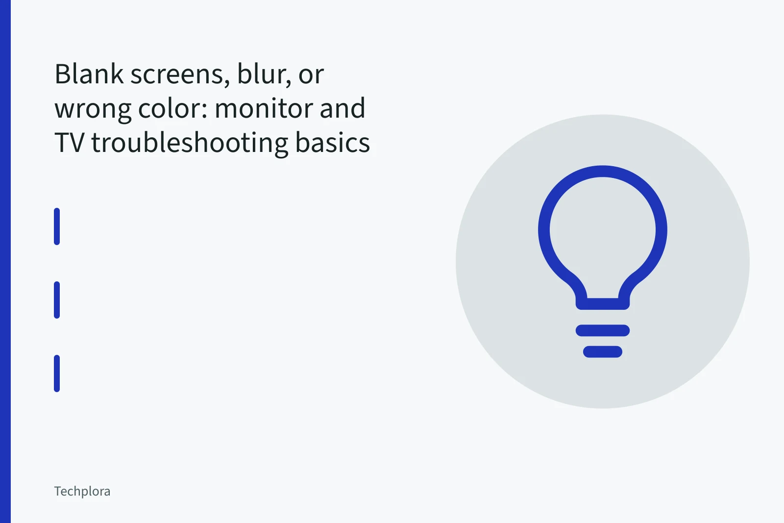 Monitor and TV connected by one direct HDMI cable during troubleshooting. Blank screens, blur, or wrong color: monitor and TV troubleshooting basics