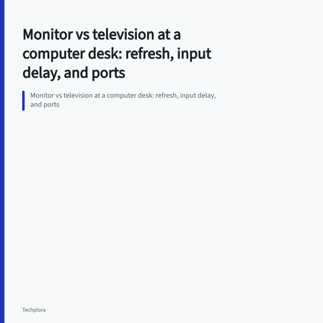 Monitor vs television at a computer desk: refresh, input delay, and ports. Monitor vs television at a computer desk: refresh, input delay, and ports