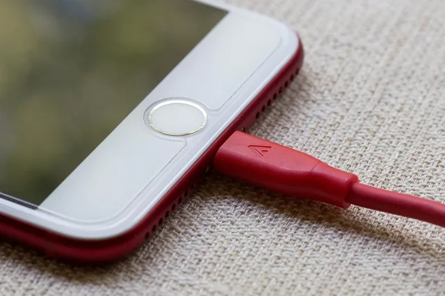 apple, iphone, smartphone, technology, mobile, communication, touchscreen, usb, cable, charge, charging, recharge, electronics, device, cellphone, cellular, cell, connection, connector, phone, digital, red, charge, charge, charge, charge, charge, recharge, recharge. Slow phone charging problems: match the symptom to the layer