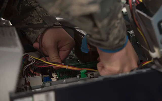 U.S. Air Force Airman Matthew Kennison, a client systems technician with the 35th Communications Squadron, replaces the hardware of a desktop computer at Misawa Air Base, Japan, Feb. 10, 2016. When a computer needs a repair, client system technicians are called to solve various problems beginning wi. Repair or replace a device in the UK: VAT, guarantees and cost per year