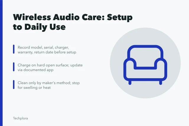 Wireless headphones and speaker care guide from first charge to daily use. Caring for wireless headphones and speakers from first charge to daily use