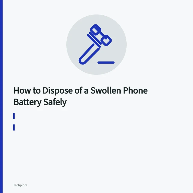 Swollen lithium-ion phone battery bulging out of a smartphone, showing physical damage. How to Dispose of a Swollen Phone Battery Safely